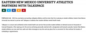 ENMU Talkspace Agreement